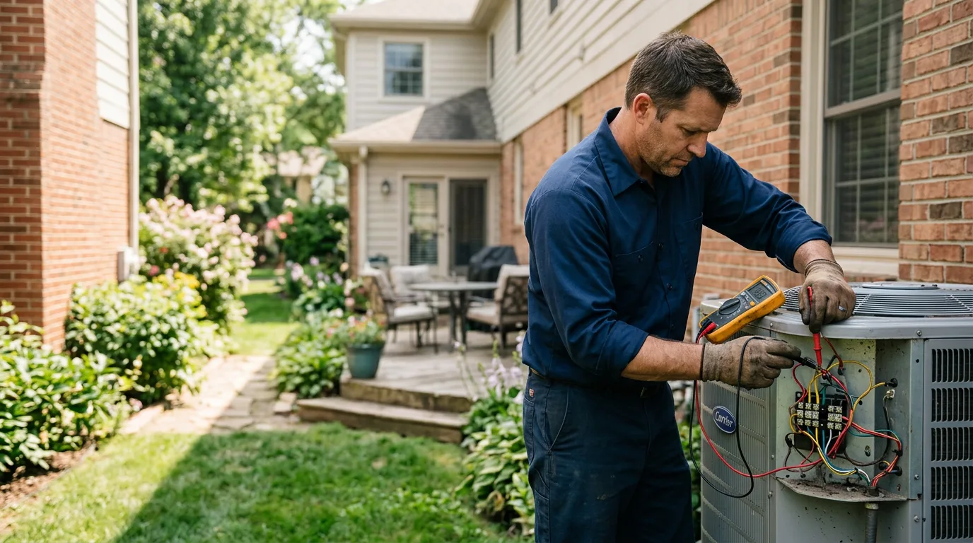 HVAC technician working near Cornell, WI